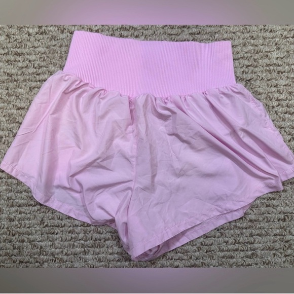 FP Movement by Free People Light Pink Carpe Diem Shorts - Picture 3 of 3